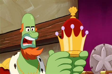 spongebob crown|spongebob movie king neptune bald.